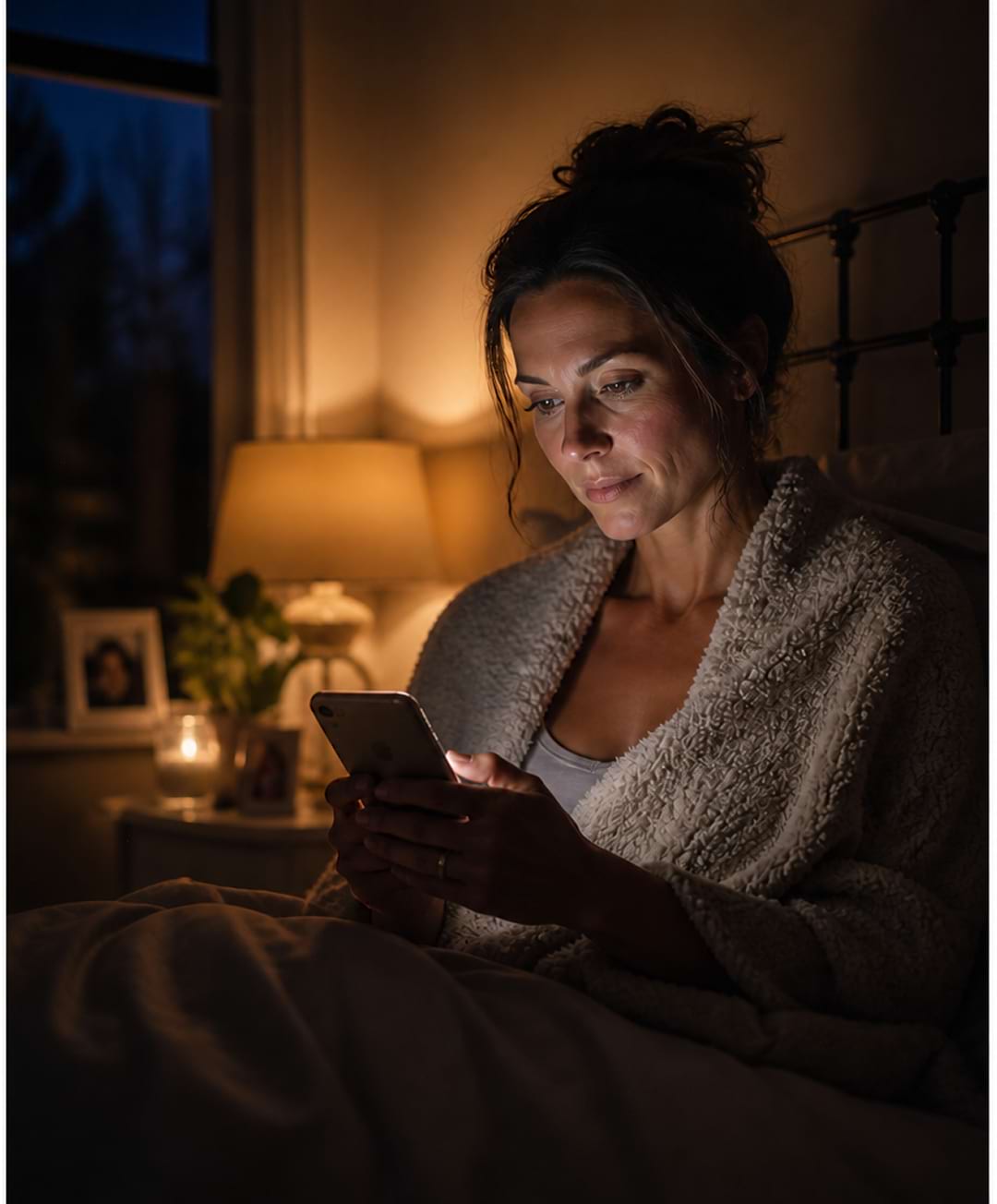 woman with smartphone