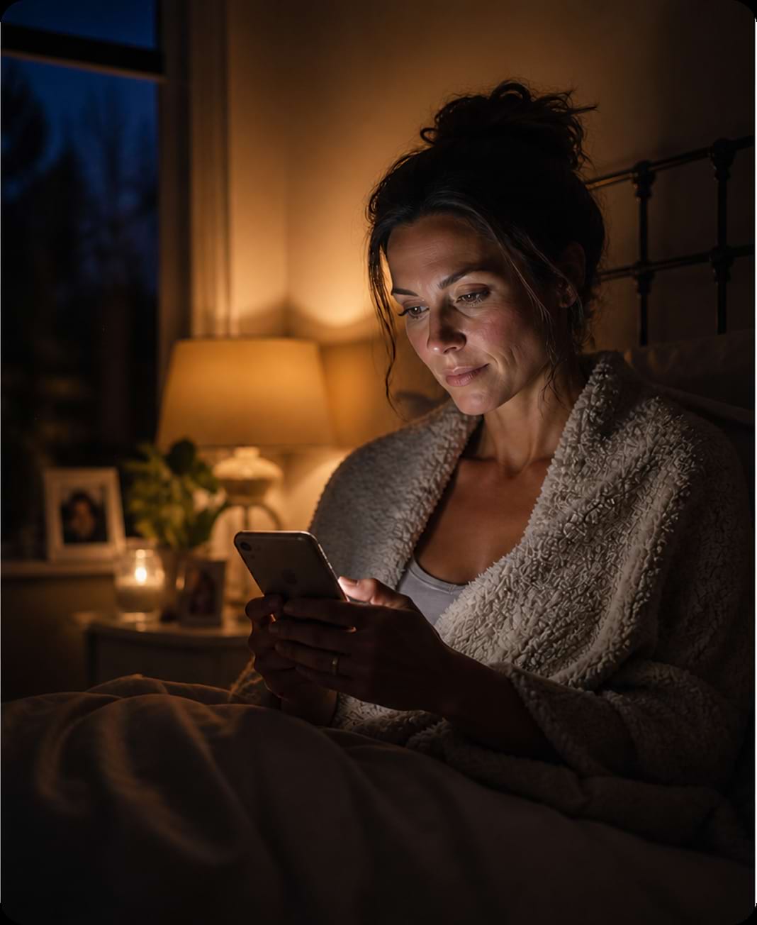 Woman with smartphone