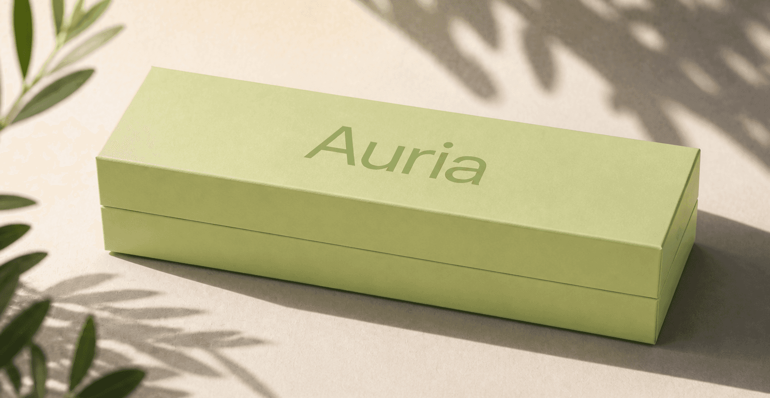Auria branded product box